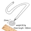 Stainless Steel Pendant Necklaces PW-WGC31BA-01-2