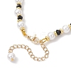 Shell Pearl & Dyed Natural Malaysia Jade Round Beaded Bracelets for Women BJEW-JB12031-02-4
