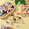 160Pcs 11 Styles Printed Cat & Dog Wood Beads WOOD-TA0001-74-6
