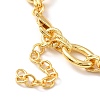 Rack Plating Brass Oval & Ring Link Chain Bracelet for Women BJEW-B058-03-3