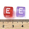 Spray Painted Transparent Acrylic Beads MACR-K365-07E-3