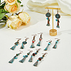 6 Pairs 6 Styles Ethnic Polyester Tassel Dangle Earrings EJEW-FI0003-03-4