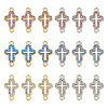24Pcs 6 Colors Alloy Rhinestone Connector Charms FIND-TA0008-75-1