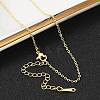 Brass Cable Chain Necklaces for Women NJEW-G084-19G-1