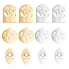 12Pcs 6 Style 201 Stainless Steel Pendants STAS-DC0006-24-1