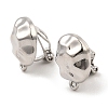 Alloy Clip-on Earring Findings FIND-L015-008P-1