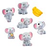 14Pcs 7 Style Resin Elephant & Banana Garden Statue JX164A-1