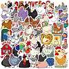 50Pcs Chicken Paper Self-Adhesive Picture Stickers AJEW-S086-07-1