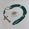 Natural Wood Rosary Bead Necklace NJEW-PH01486-1