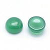 Natural Dyed & Heated Green Onyx Agate Cabochons G-P393-R05-6mm-2