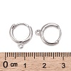 Rhodium Plated 925 Sterling Silver Hoop Earrings STER-K168-042P-4