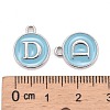 Platinum Plated Alloy Enamel Charms X-ENAM-S118-04D-P-3