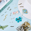 120Pcs 12 Styles Iron Brooch Findings IFIN-SP0001-31-3