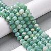 Faceted Electroplated Glass Beads Strands X-GLAA-C023-02-B08-2