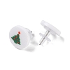 Christmas Theme Acrylic Stud Earrings for Women EJEW-U016-08P-3