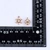 6 Pieces Flower Clear Cubic Zirconia Charm Pendant Brass Flower Charm Long-Lasting Plated Pendant for Jewelry Necklace Earring Making Crafts JX399A-6