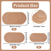 Olycraft 3Pcs 3 Styles Oval MDF Wood Pottery Tools DIY-OC0012-11-2