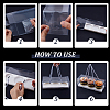 Folding Rectangle PET Plastic Portable Cupcake Gift Storage Box CON-WH0085-137A-3