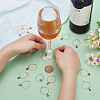 14Pcs 14 Colors Stainless Steel Rhinestone Wine Glass Charms AJEW-BC00020-3