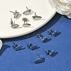 Non-Tarnish 304 Stainless Steel Stud Earring Findings STAS-R063-36-5