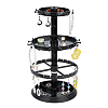 3-Tier Rotatable Round Acrylic Jewelry Display Tower with Tray EDIS-WH0015-13A-1