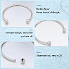 6Pcs Brass Cuff Bangle Making KK-BBC0022-74-5