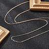 1mm Rack Plating Brass Cable Chain Adjustable Slider Necklaces for Women Men MAK-L044-04RG-3