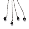 304 Stainless Steel Beaded Necklaces NJEW-H210-A-P-6