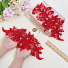 Flower Embroidery Sew on Flower Appliques PATC-WH0014-72-3