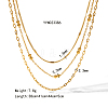 304 Stainless Steel Multi-Layer Necklace for Women WC3328-1