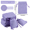 Beebeecraft Polyester Imitation Burlap Packing Pouches Drawstring Bags ABAG-BBC0001-02A-03-2