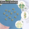 12Pcs Brass Micro Pave Cubic Zirconia Charms KK-BBC0027-44-5