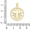 Religion Cross Brass Micro Pave Clear Cubic Zirconia Pendants CU-CBA83A6-03A-G-4