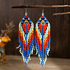 Bohemian Handmade Glass Tassel Dangle Earrings XY6798-1