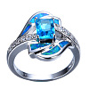 Brass Micro Pave Cubic Zirconia and Opal Finger Rings FS-WG9EA6B-03-2