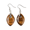 Natural Tiger Eye Dangle Earrings EJEW-F343-B05-2