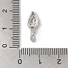 Rhodium Plated 925 Sterling Silver Ice Pick Pinch Bails X-STER-NH0001-24P-3