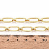 Brass Textured Oval Link Chains CHC-T018-37G-3