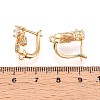 Brass Micro Pave Cubic Zirconia Hoop Earring Finding KK-N261-34G-3