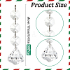 30Pcs Transparent Acrylic Pendants for Curtains TACR-SP0001-21-2