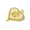 Real 18K Gold Plated Brass Micro Pave Cubic Zirconia Pendants KK-H472-14G-06-2