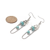 Gemstone Dangle Earrings EJEW-TA00207-4