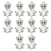 10Pcs Alloy Glass Pendants GLAA-YW0005-41P-01-1
