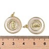 Brass Micro Pave Clear Cubic Zirconia Pendants KK-H466-06G-3