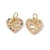 Brass Micro Pave Cubic Zirconia Pendants KK-E068-VC005-02-1