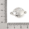 Brass Micro Pave Clear Cubic Zirconia Magnetic Clasps KK-C066-27P-3