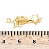 Brass Micro Pave Clear Cubic Zirconia Interlocking Clasps KK-U059-01G-3