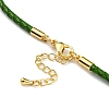 Leather Braided Cord Link Bracelets MAK-K022-01G-11-3