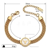 304 Stainless Steel & Resin Link 2-Strand Bracelets WGCD4B2-01-1
