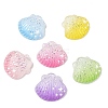 Opaque Resin & Paillette Cabochons X-RE-CBA6E1B-01-1